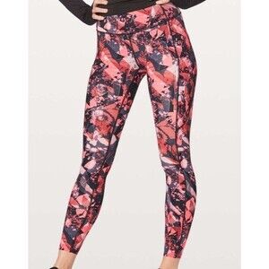 Lululemon Size 4 Fast Free HR 25" Nulux Leggings Multicolor Alpine
